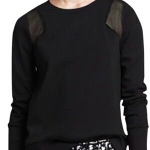 Banana Republic Black Mesh Accent Top